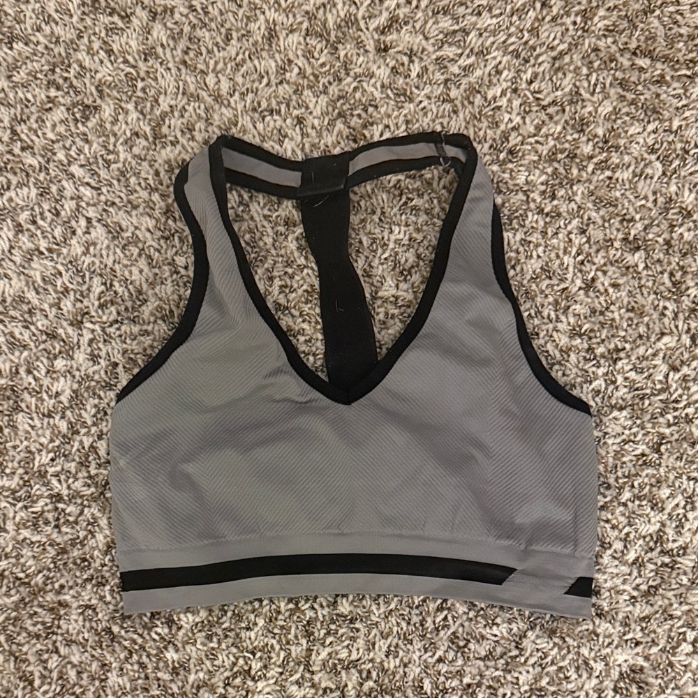 New Balance Black and Gray Sports Bra